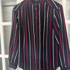 Club Monaco Red and White Casual Button Down Shirt Medium